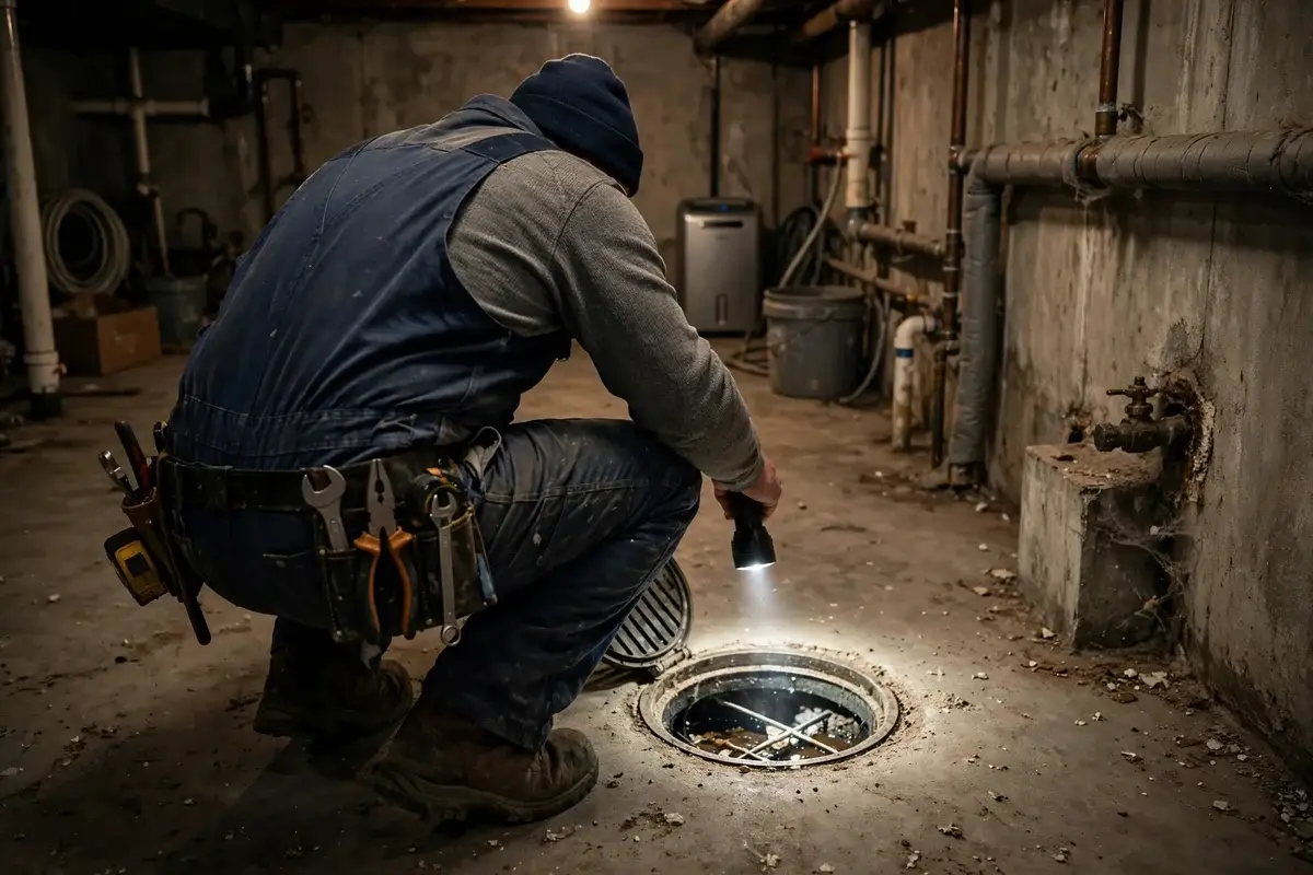 Recurring commercial drain backup